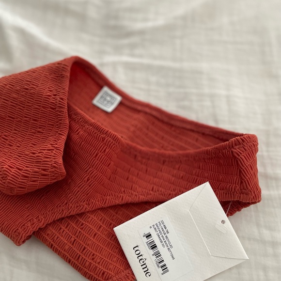totême 🔥brand new  SMOCKED  BIKINI BOTTOMS
BURNT ORANGE - Picture 5 of 6